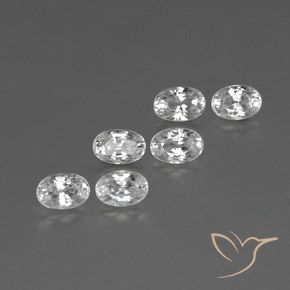 4.92 ct natürliche Weiß Zirkon-Edelsteine, Oval, VVS-VS