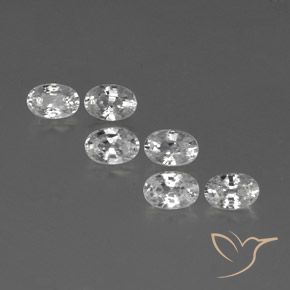 4.72ctw Natürlicher Weiß Zirkon, Oval, VVS-VS