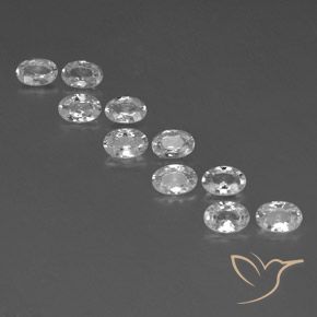 6.62ctw Natürlicher Weiß Zirkon, Oval, VVS-VS