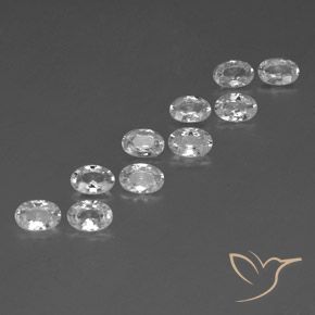 6.62 ct natürliche Weiß Zirkon-Edelsteine, Oval, VVS-VS
