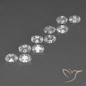 7.66 ct natürliche Weiß Zirkon-Edelsteine, Oval, VVS-VS