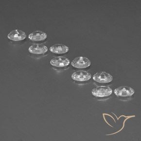 7.66 ct natürliche Weiß Zirkon-Edelsteine, Oval, VVS-VS