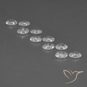 6.94 ct natürliche Weiß Zirkon-Edelsteine, Oval, VVS-VS