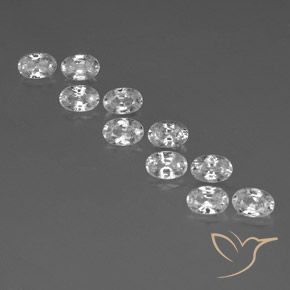 7.92ctw Natürlicher Weiß Zirkon, Oval, VVS-VS