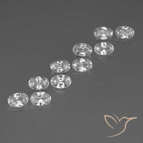7.92 ct natürliche Weiß Zirkon-Edelsteine, Oval, VVS-VS