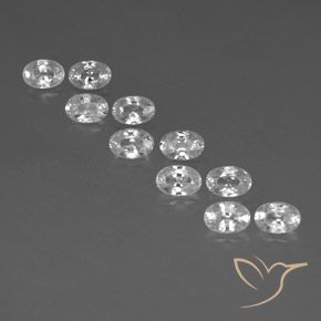 7.73ctw Natürlicher Weiß Zirkon, Oval, VVS-VS