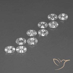 7.73 ct natürliche Weiß Zirkon-Edelsteine, Oval, VVS-VS