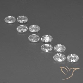6.68ctw Natürlicher Weiß Zirkon, Oval, VVS-VS