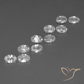 6.68 ct natürliche Weiß Zirkon-Edelsteine, Oval, VVS-VS