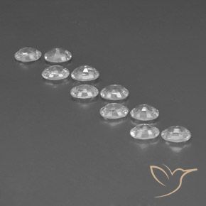 7.59 ct natürliche Weiß Zirkon-Edelsteine, Oval, VVS-VS