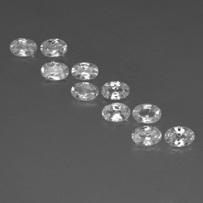 6,89 ct natürliche weißer Zirkon-Edelsteine, Oval Schliff, VVS-VS