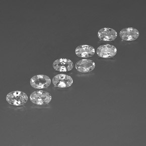 6,89 ct natürliche weißer Zirkon-Edelsteine, Oval Schliff, VVS-VS