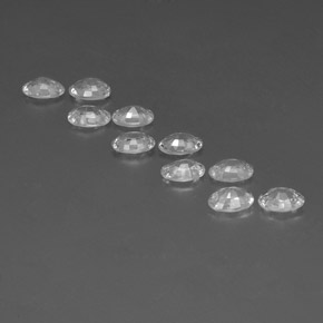 6,89 ct natürliche weißer Zirkon-Edelsteine, Oval Schliff, VVS-VS