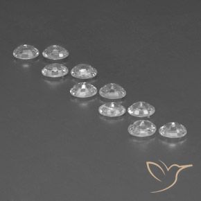 7.73 ct natürliche Weiß Zirkon-Edelsteine, Oval, VVS-VS
