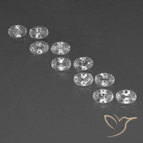 8.07ctw Natürlicher Weiß Zirkon, Oval, VVS-VS
