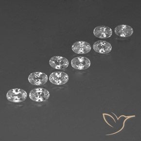 8.07 ct natürliche Weiß Zirkon-Edelsteine, Oval, VVS-VS
