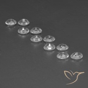 8.07 ct natürliche Weiß Zirkon-Edelsteine, Oval, VVS-VS