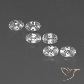 5.08ctw Natürlicher Weiß Zirkon, Oval, VVS-VS