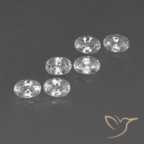5.08 ct natürliche Weiß Zirkon-Edelsteine, Oval, VVS-VS