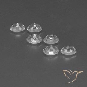 5.08 ct natürliche Weiß Zirkon-Edelsteine, Oval, VVS-VS