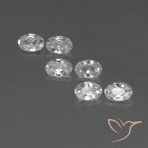 4.16ctw Natürlicher Weiß Zirkon, Oval, VVS-VS