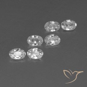 4.16 ct natürliche Weiß Zirkon-Edelsteine, Oval, VVS-VS