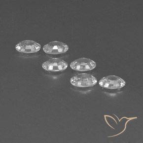 4.16 ct natürliche Weiß Zirkon-Edelsteine, Oval, VVS-VS
