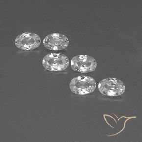 4.02ctw Natürlicher Weiß Zirkon, Oval, VVS-VS