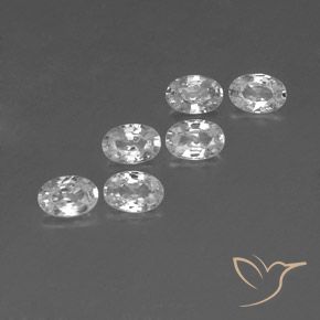 4.02 ct natürliche Weiß Zirkon-Edelsteine, Oval, VVS-VS