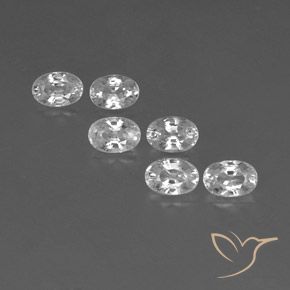 4.69ctw Natürlicher Weiß Zirkon, Oval, VVS-VS
