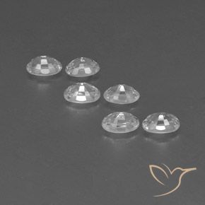 4.69 ct natürliche Weiß Zirkon-Edelsteine, Oval, VVS-VS