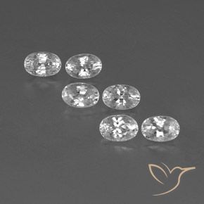 5.20ctw Natürlicher Weiß Zirkon, Oval, VVS-VS