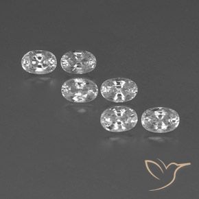 5.11ctw Natürlicher Weiß Zirkon, Oval, VVS-VS