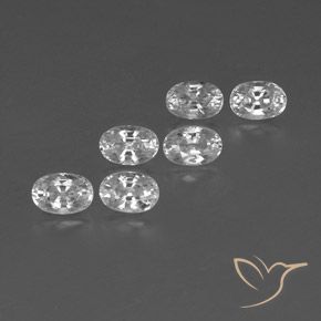 5.11 ct natürliche Weiß Zirkon-Edelsteine, Oval, VVS-VS