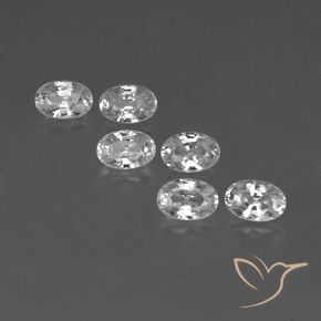 4.66ctw Natürlicher Weiß Zirkon, Oval, VVS-VS