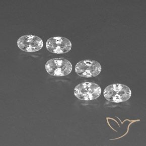 4.69ctw Natürlicher Weiß Zirkon, Oval, VVS-VS