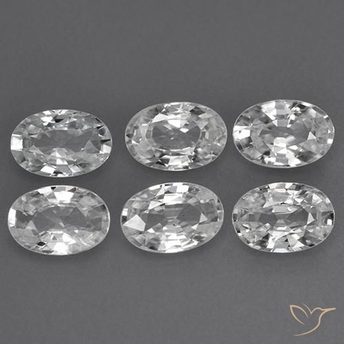 3.97ctw Natürlicher Weiß Zirkon, Oval, VVS-VS
