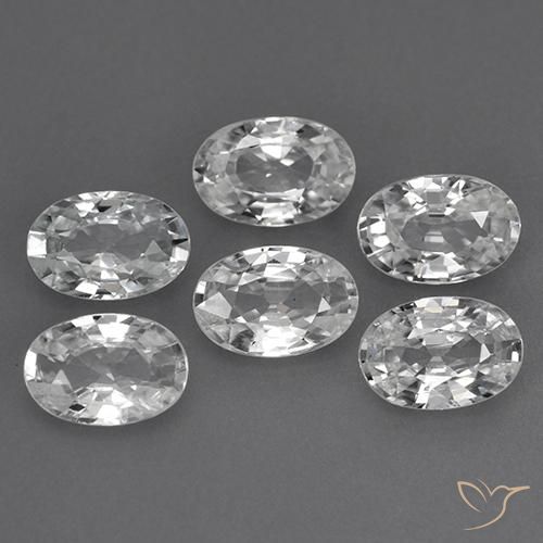 3.97 ct natürliche Weiß Zirkon-Edelsteine, Oval, VVS-VS