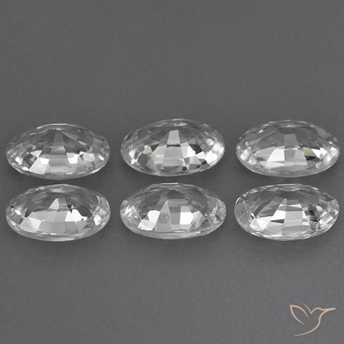3.97 ct natürliche Weiß Zirkon-Edelsteine, Oval, VVS-VS