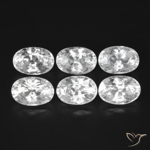 5.24ctw Natürlicher Weiß Zirkon, Oval, VVS-VS