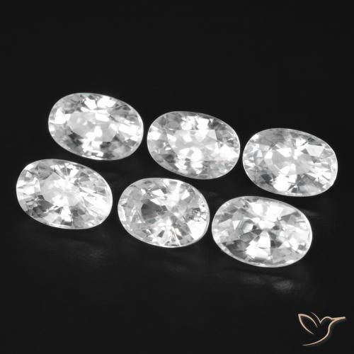 5.24 ct natürliche Weiß Zirkon-Edelsteine, Oval, VVS-VS