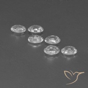 4.49 ct natürliche Weiß Zirkon-Edelsteine, Oval, VVS-VS