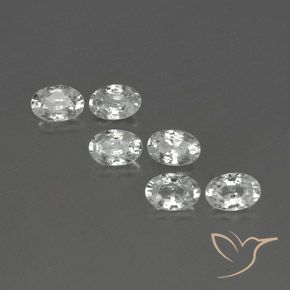 4.21ctw Natürlicher Weiß Zirkon, Oval, VVS-VS