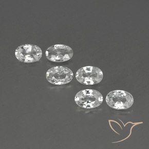 3.95ctw Natürlicher Weiß Zirkon, Oval, VVS-VS