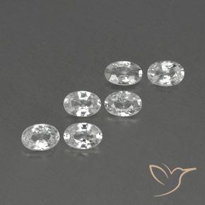3.95 ct natürliche Weiß Zirkon-Edelsteine, Oval, VVS-VS