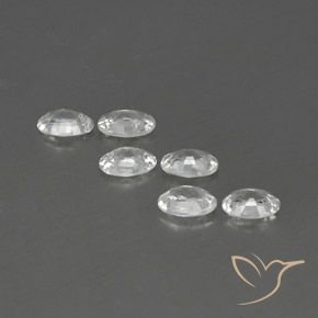 3.95 ct natürliche Weiß Zirkon-Edelsteine, Oval, VVS-VS