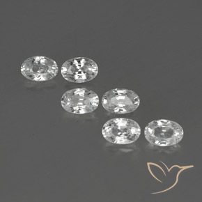 4.69ctw Natürlicher Weiß Zirkon, Oval, VVS-VS
