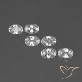 4.67ctw Natürlicher Weiß Zirkon, Oval, VVS-VS