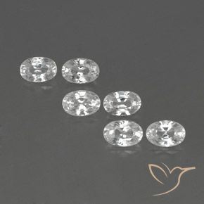 4.92ctw Natürlicher Weiß Zirkon, Oval, VVS-VS