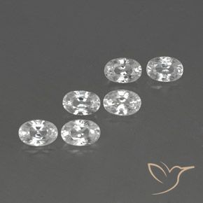 4.92 ct natürliche Weiß Zirkon-Edelsteine, Oval, VVS-VS